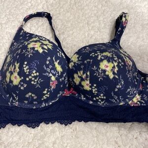 Q Cacique floral plus size bra 44B